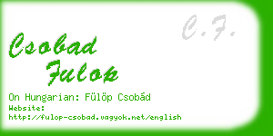 csobad fulop business card
