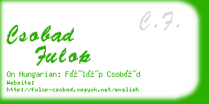 csobad fulop business card